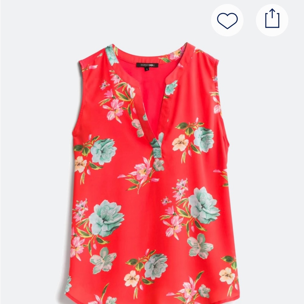 Papermoon Fayette Mixed Material Blouse – Floral Sleeveless Top